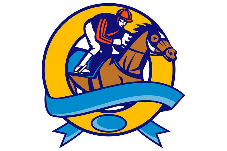 Horse and jockey racing example image 1