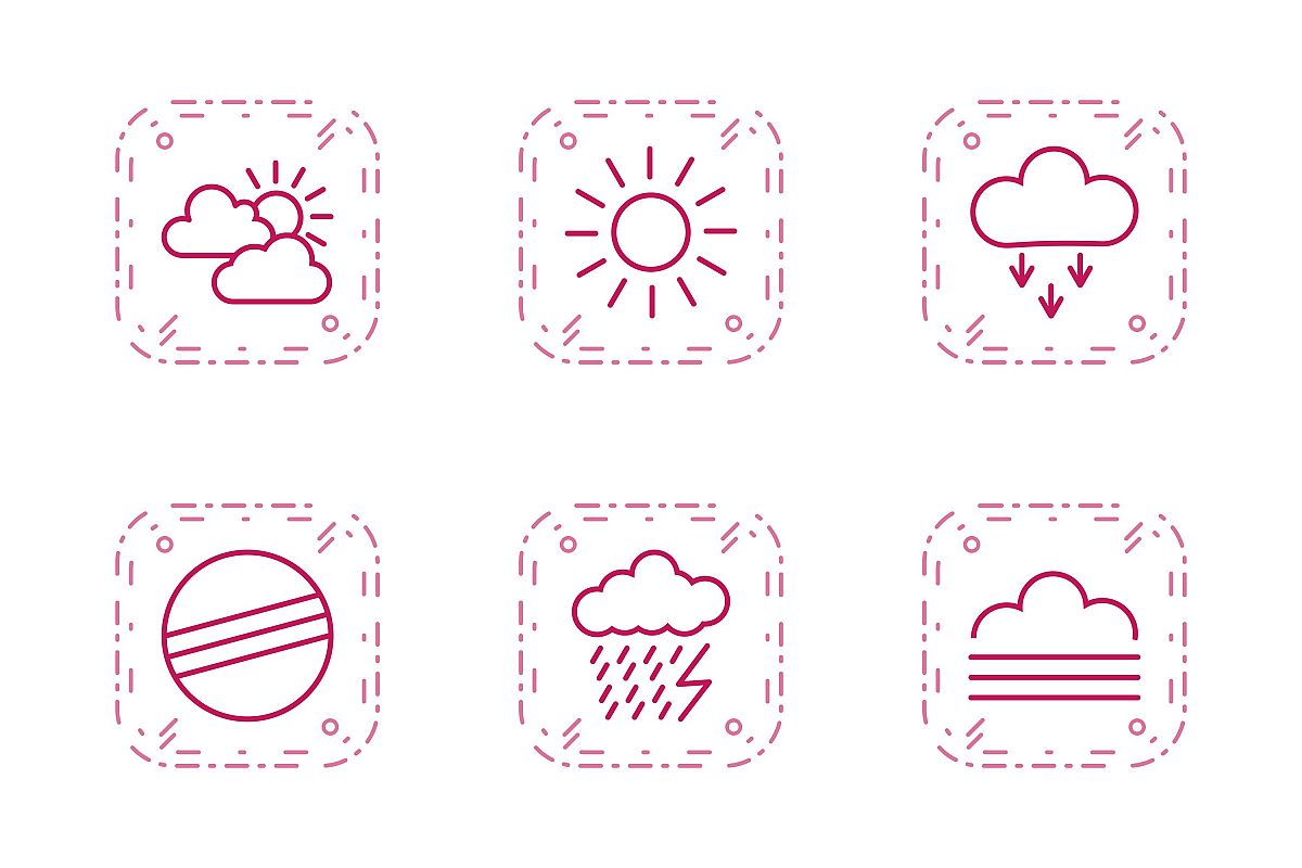 Set Of Weather And Season Icons example image 1