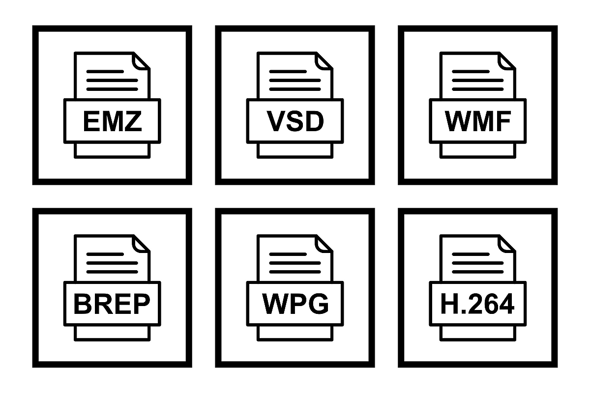 Set Of File Formats Icons example image 1