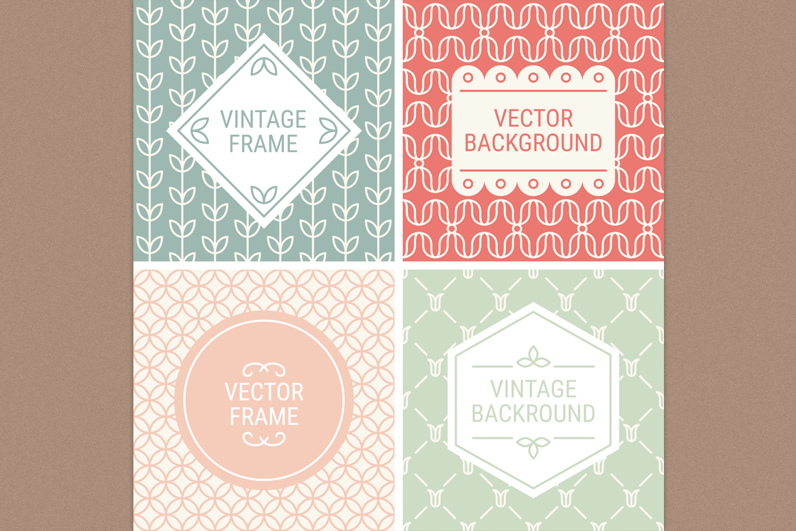 Mono Line Frames and Patterns - Set 2 example image 1