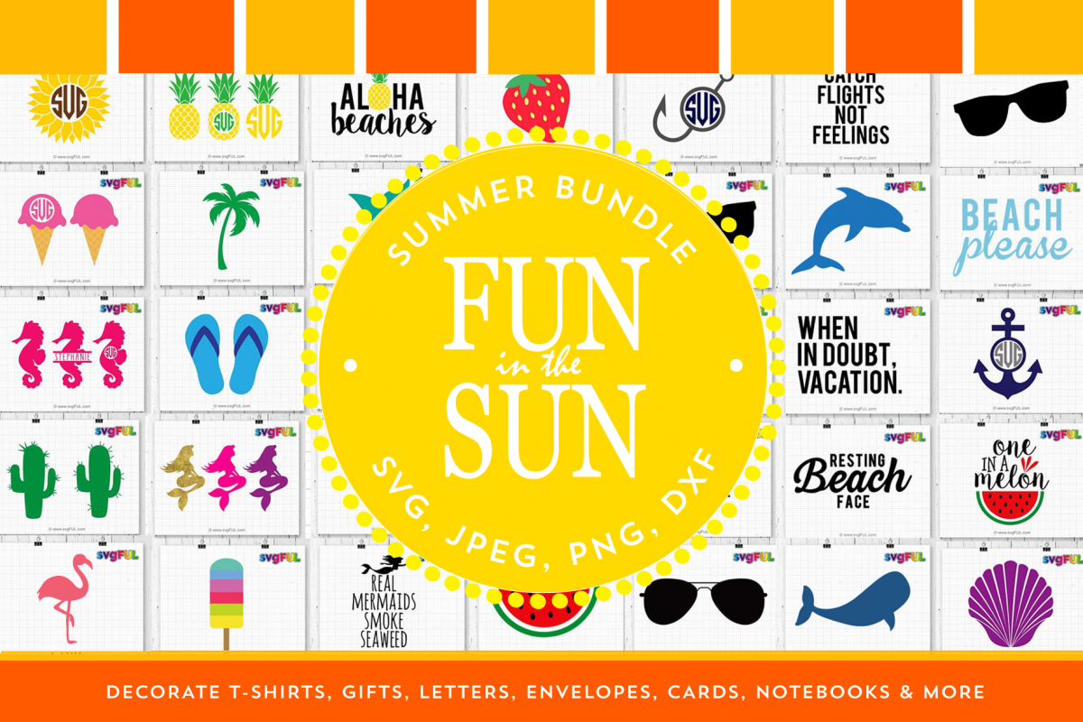 Summer Svg Clipart Printables Bundle example image 1