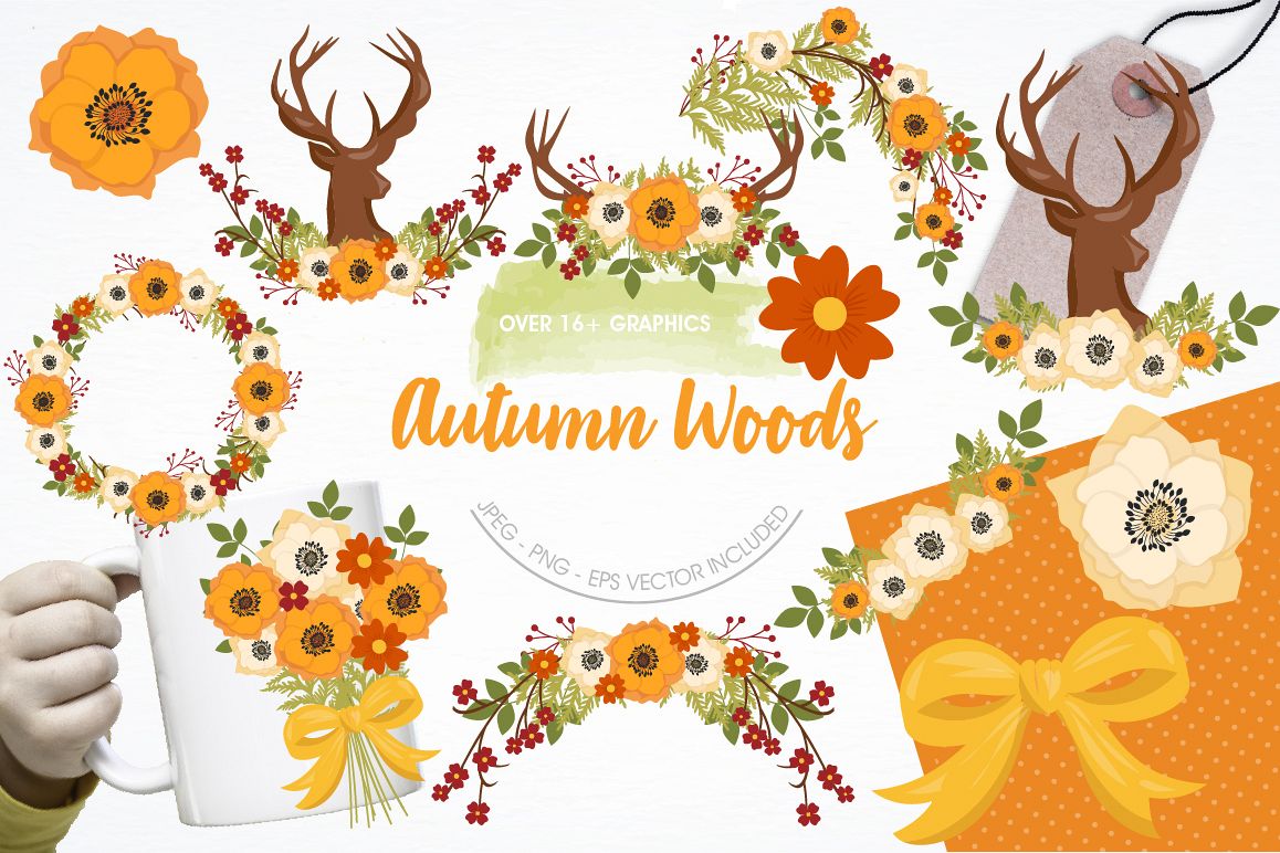 Autumn Woods graphics and illustrations example image 1