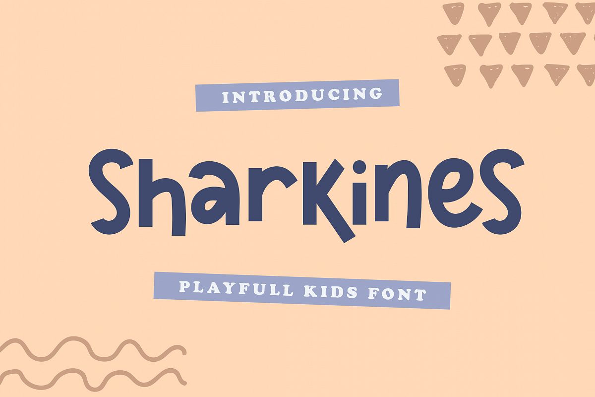 Sharkines | Playful Kids Font example image 1