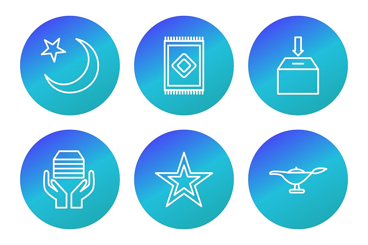 Set Of Ramadan Icons example image 1