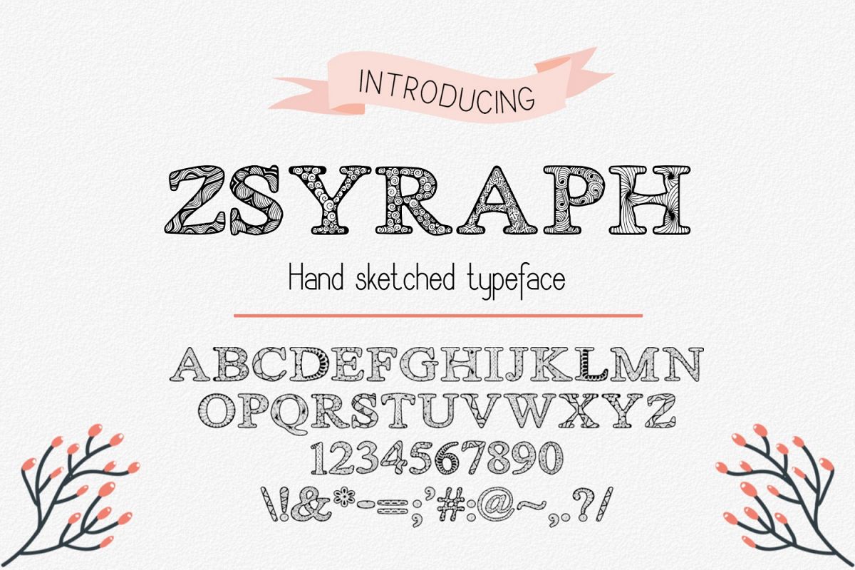 Zsyraph Font example image 1