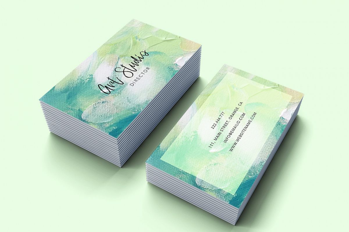 Modern Pattern Texture Beautiful Professional Art Business Card example image 1