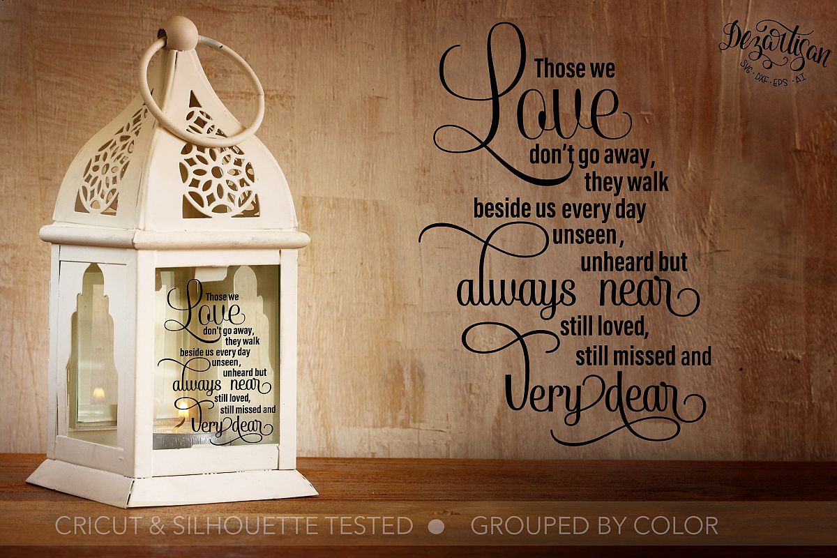 Love always near Memorial Bereavement SVG | DXF example image 1