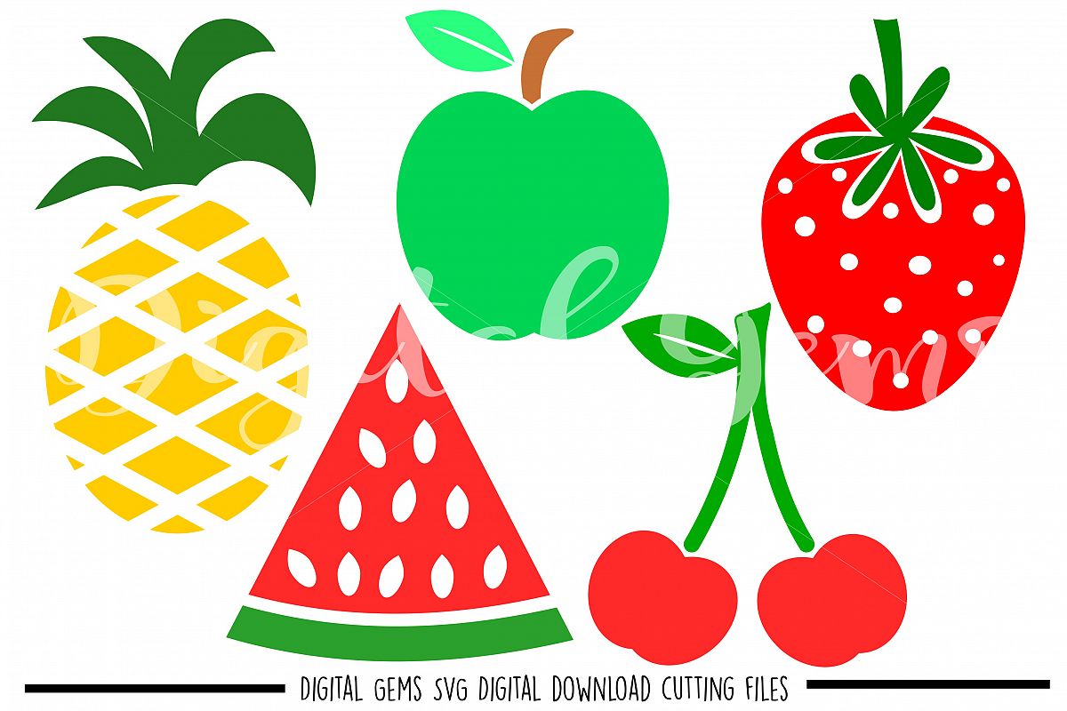 Fruit SVG / DXF / EPS / PNG files example image 1