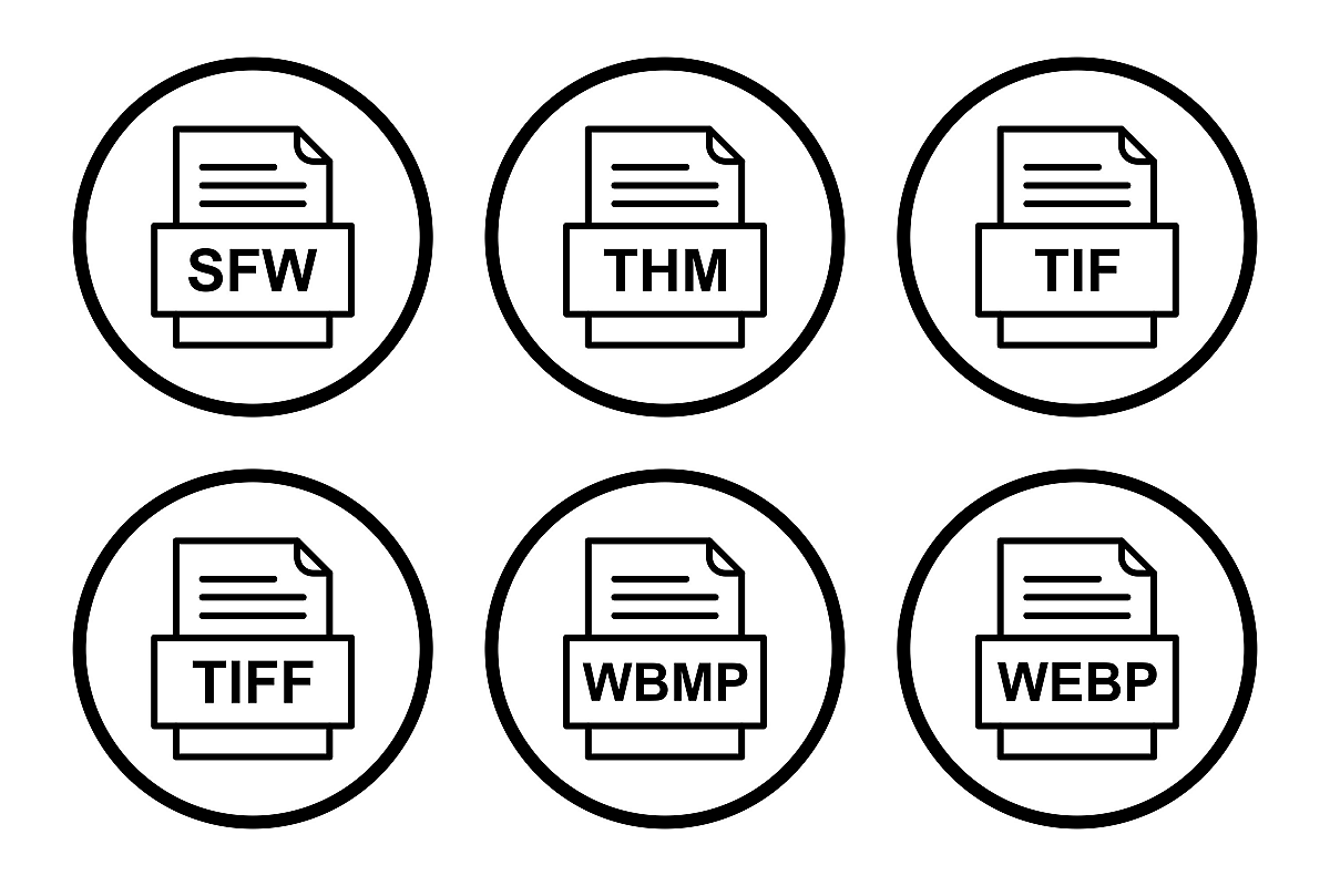 Set Of File Formats Icons example image 1