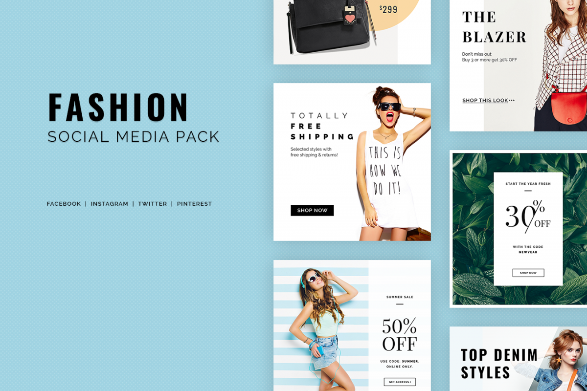 Fashion Social Media Pack example image 1