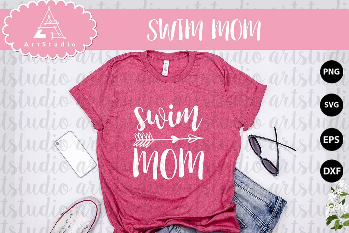 Swim Mom INSTANT DOWNLOAD! example image 1