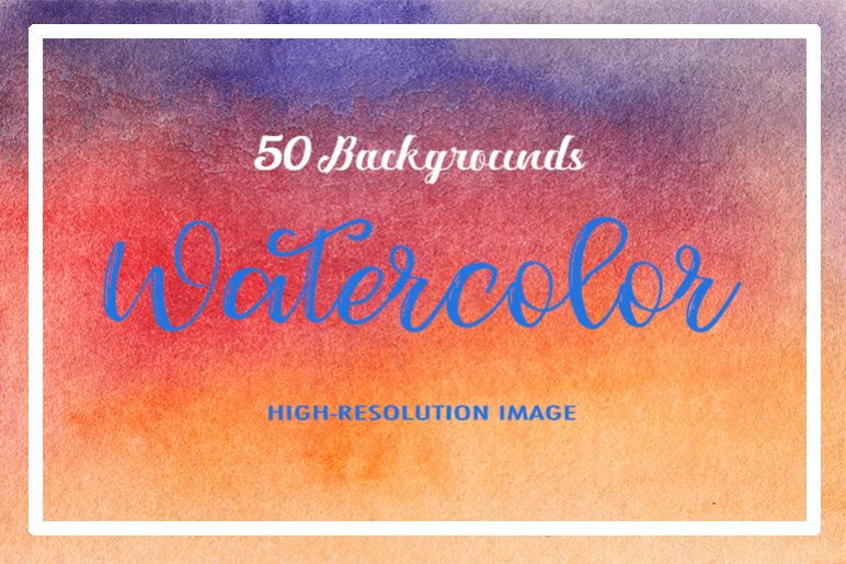 50 Watercolor Backgrounds 04 example image 1