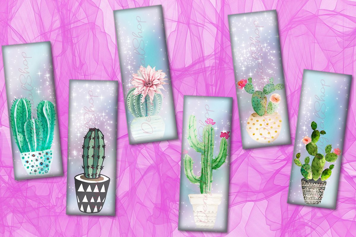 printable bookmarks cactuscactus printablebookmarkscards 218710