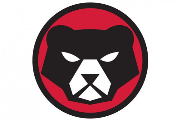 American Black Bear Head Circle Retro example image 1