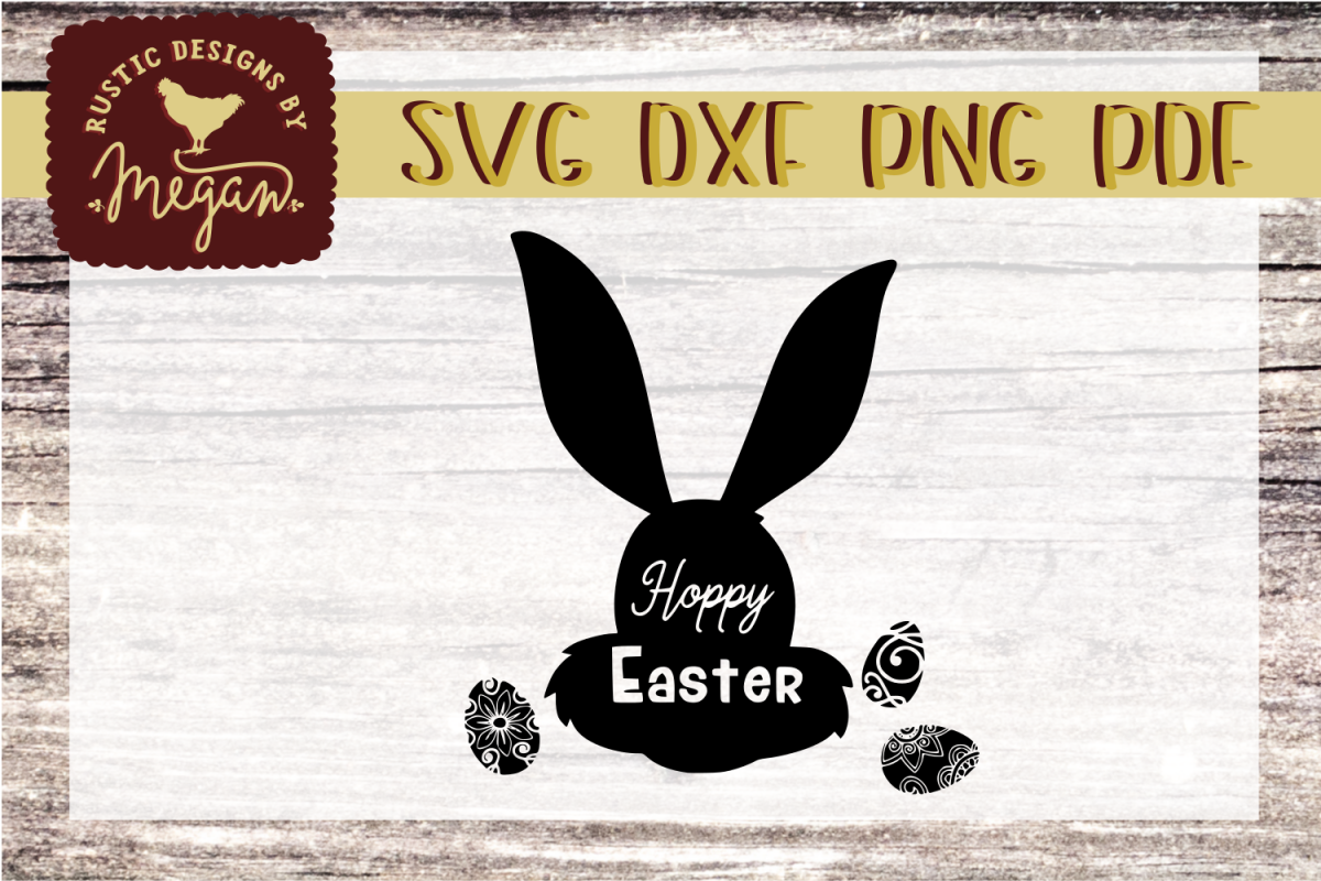 Hoppy Easter Bunny SVG - Easter cut file example image 1