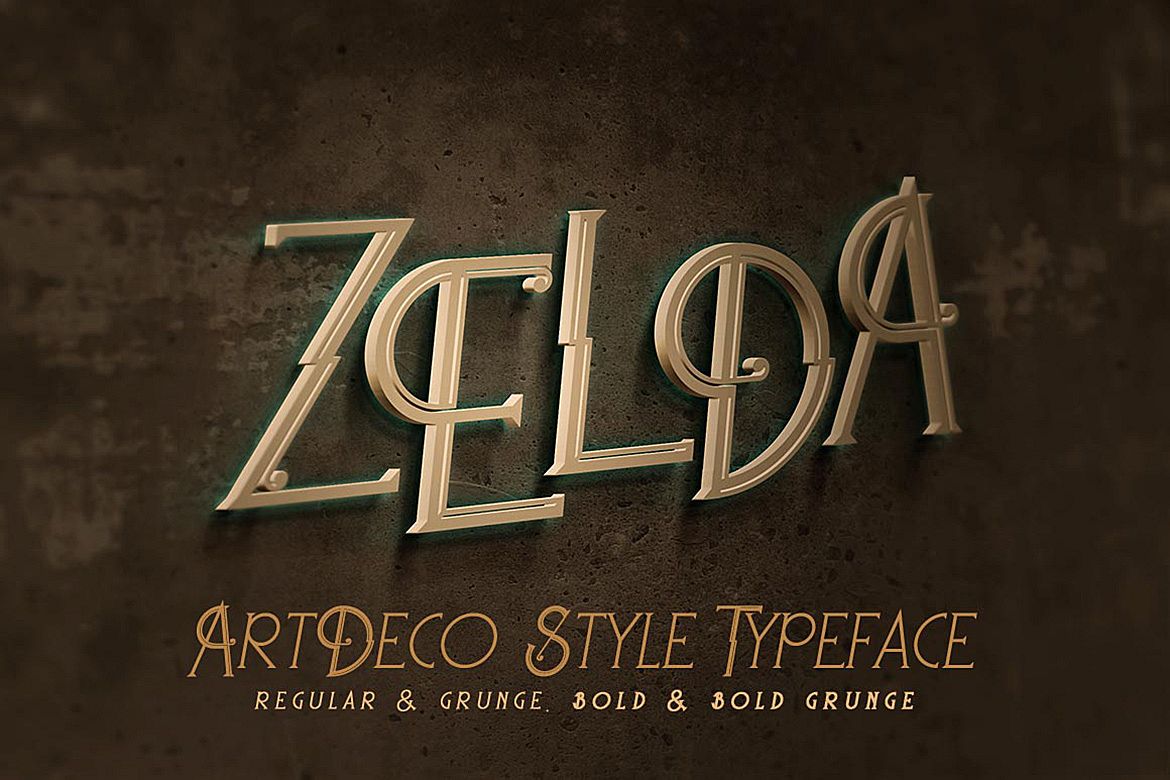 Zelda - ArtDeco Font example image 1