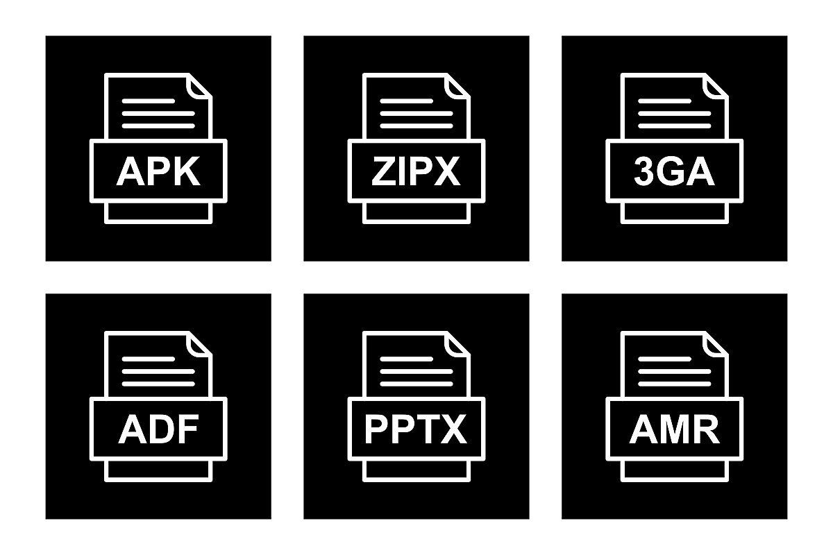 Set Of File Formats Icons example image 1