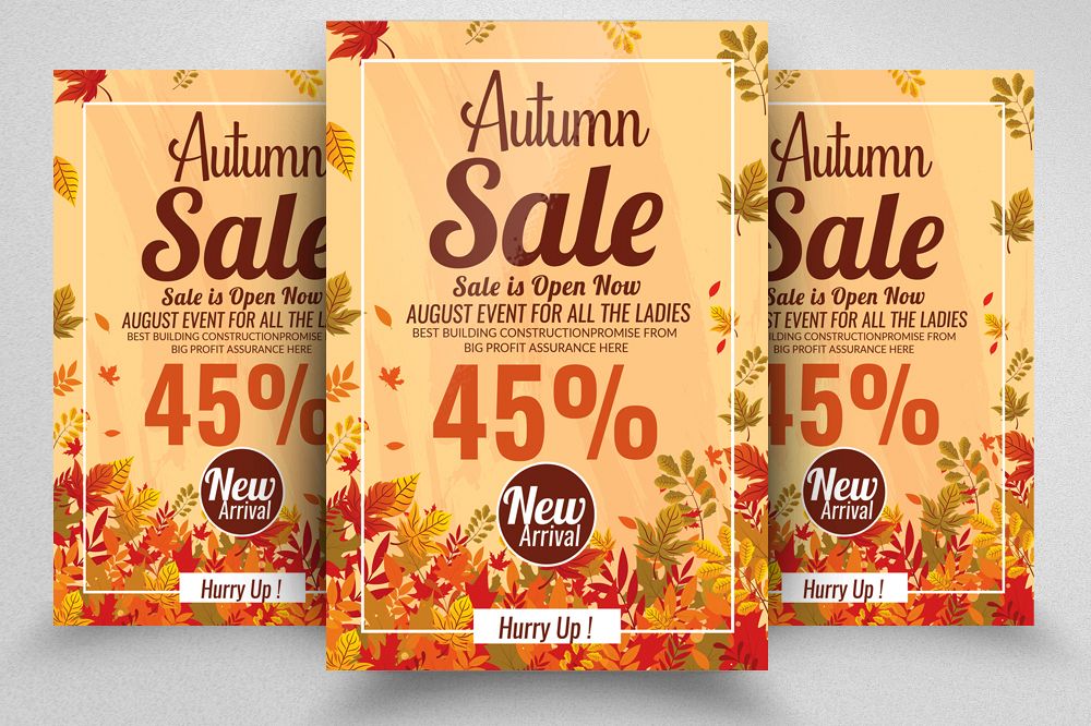 Autumn / Fall Sale Discount Offer Flyer example image 1