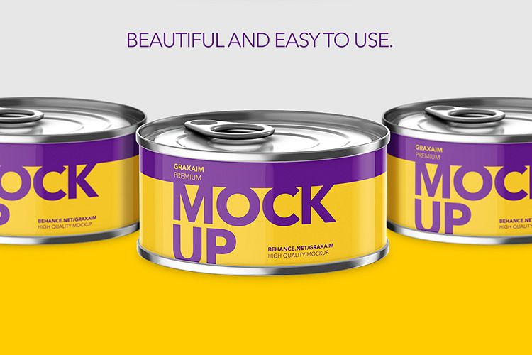 Fish Can Mockup - High Angle example image 1