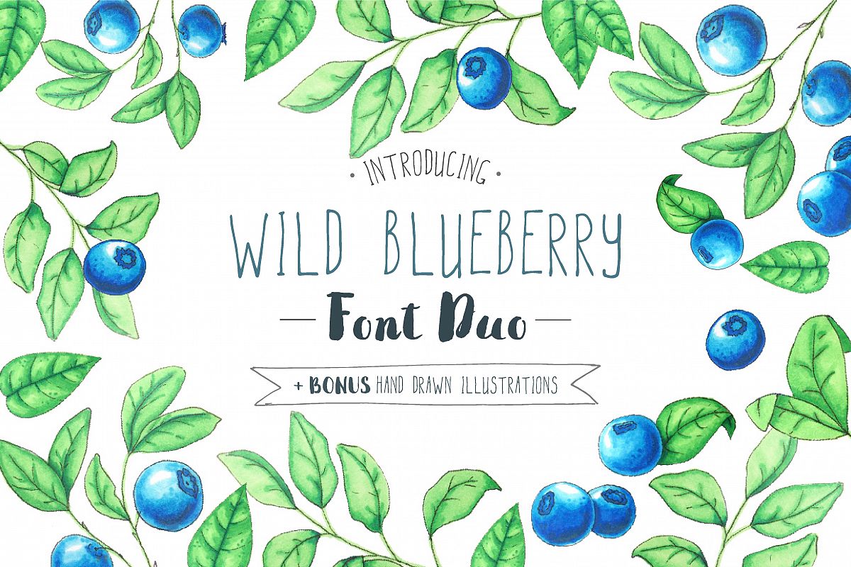 Wild Blueberry Font Duo example image 1