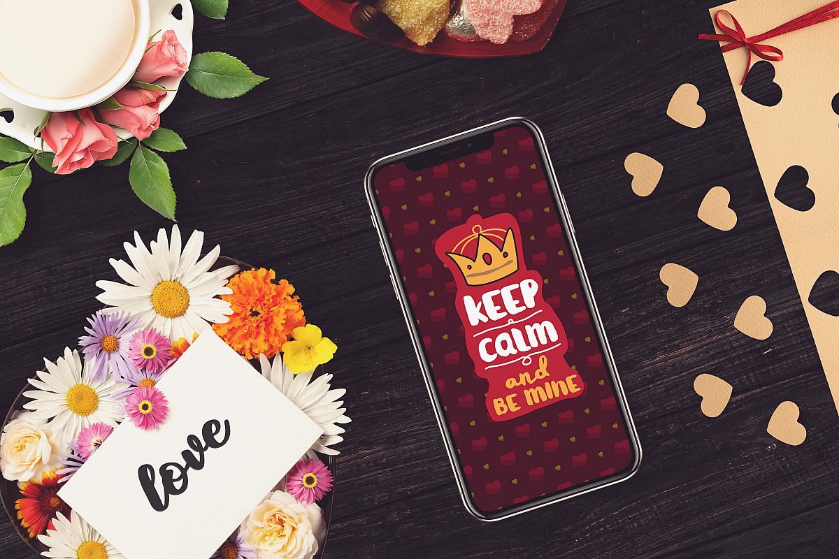 Valentine Iphone X Screen Mock-up #4 example image 1