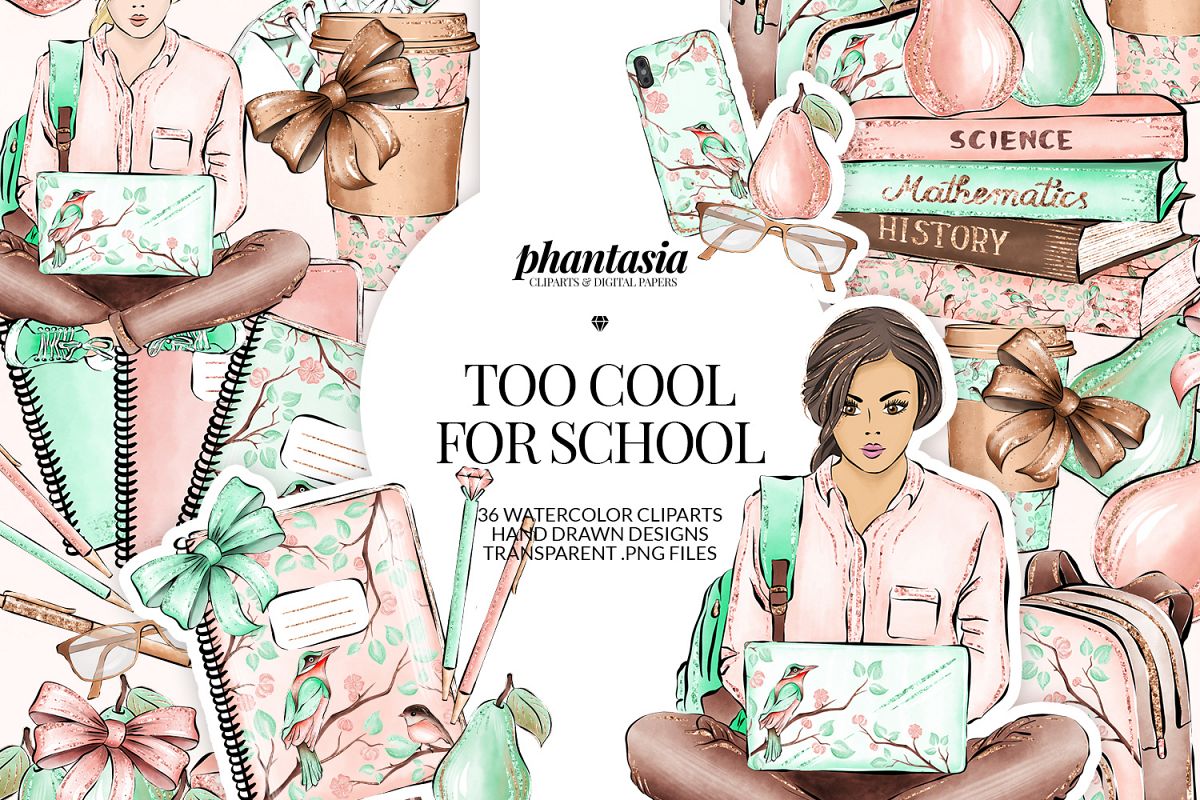 Back to School Cliparts example image 1
