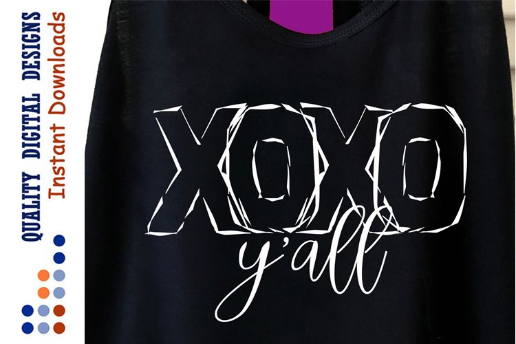 Xoxo y'all svg Valentines day decor Xoxo sign example image 1