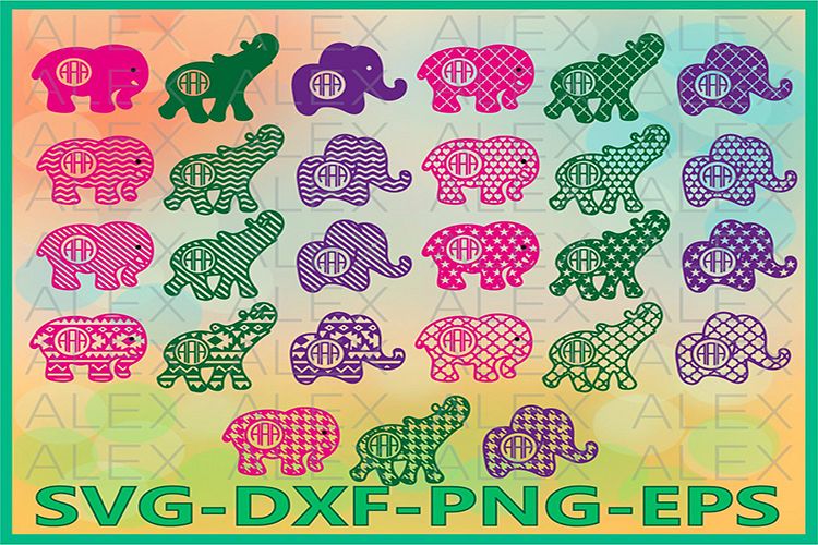 Elephant SVG, Elephant SVG files for Cricut example image 1