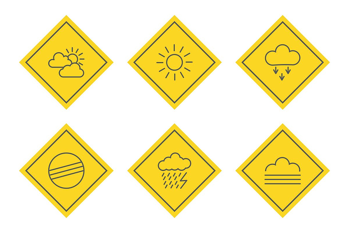 Set Of Weather And Season Icons example image 1