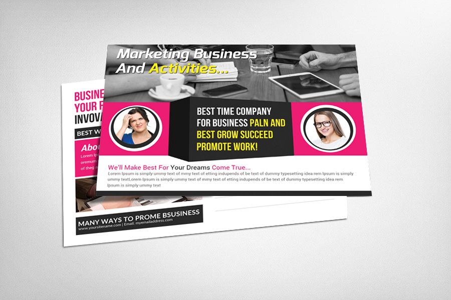 Marketing Business Postcard Template example image 1