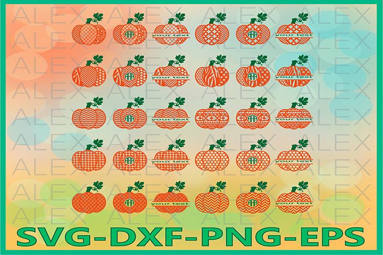 Pumpkin SVG, Pumpkin Monogram Svg, Halloween svg example image 1