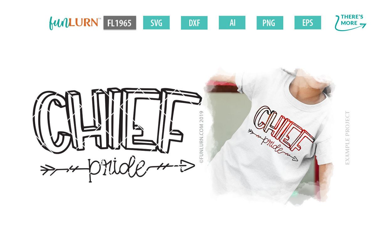 Chief Pride Team SVG Cut File example image 1