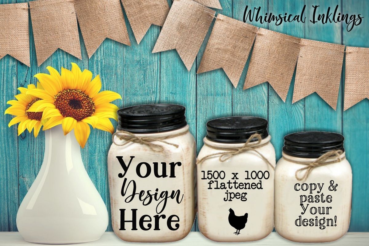 Canisters and Sunflowers Mock Up example image 1