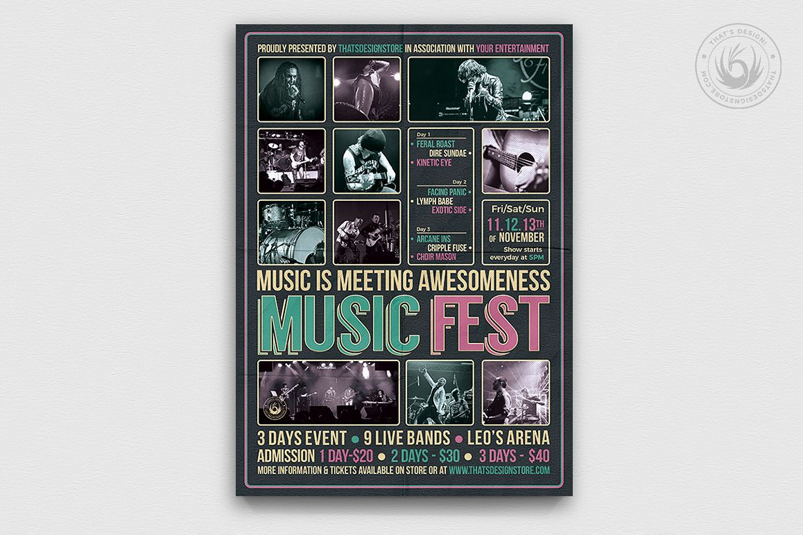 Music Festival Flyer Template V8 example image 1