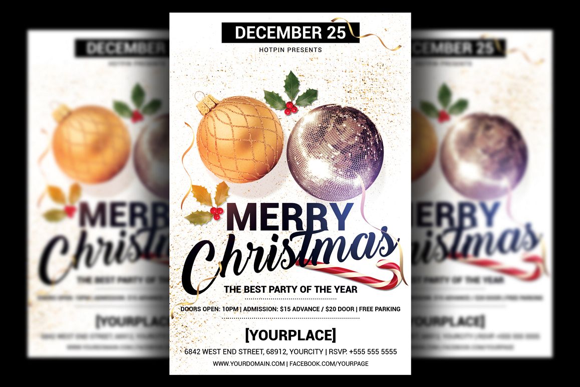 Christmas Party Flyer Template example image 1