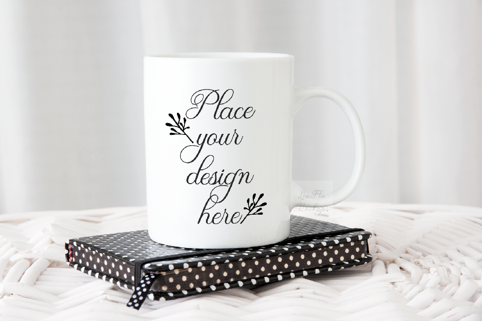 Coffee mug mockup rustic stock photo 11 oz cup mock up example image 1