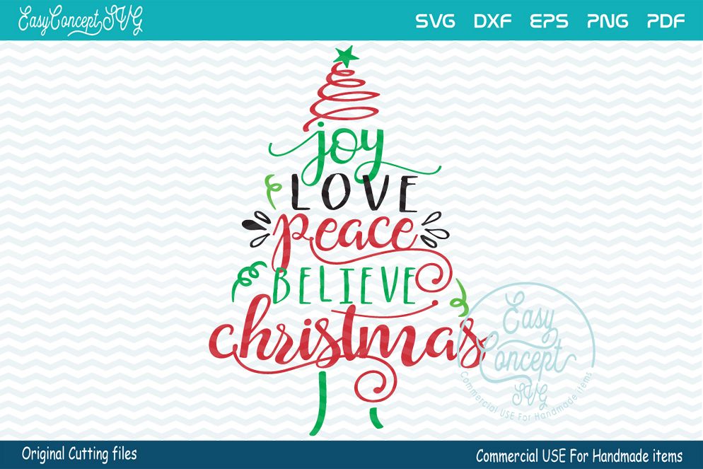 Joy Love Peace Believe Christmas