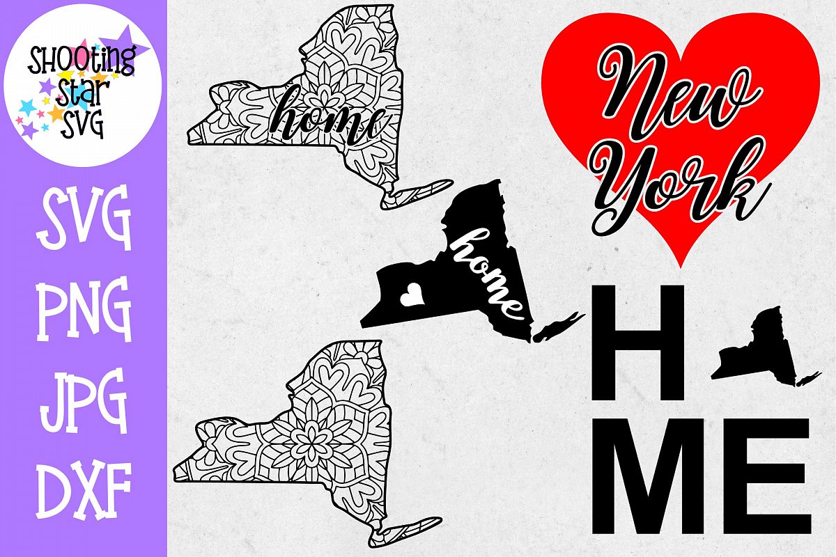 New York US State SVG Decal Bundle - 50 States SVG example image 1