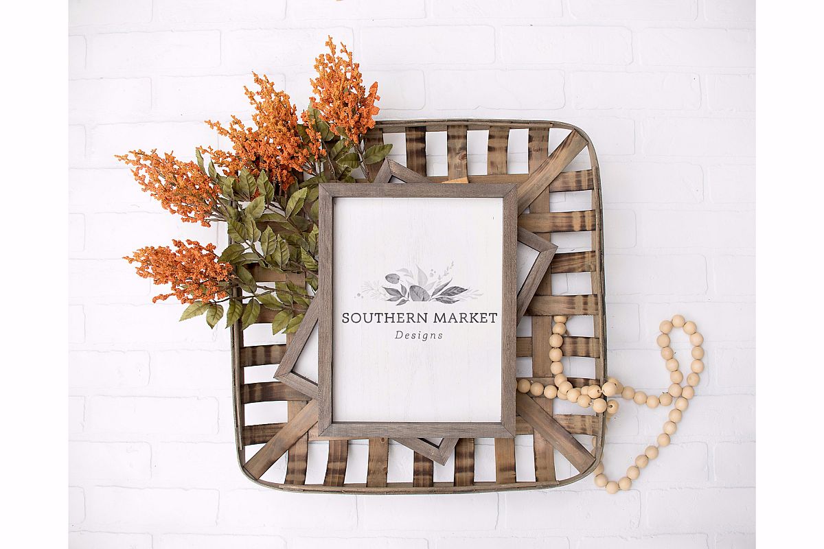 Fall Wood Framed Sign 9x12 Mock Up Photo Stock Photography example image 1