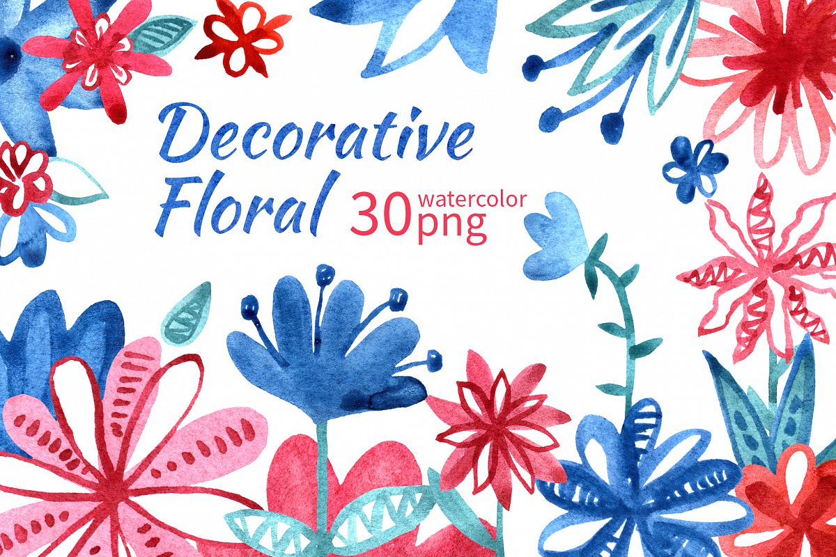 Decorative floral set example image 1