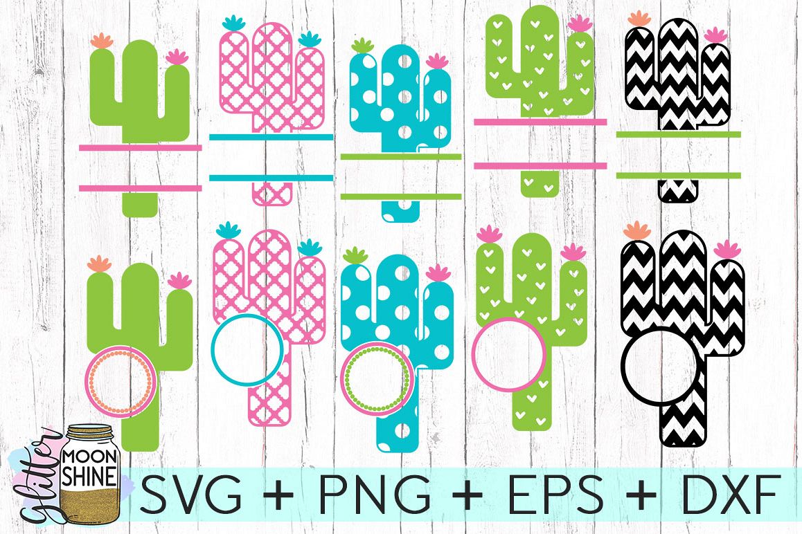 Download Cactus Monogram Frames Big Bundle of 15 SVG DXF PNG EPS ...