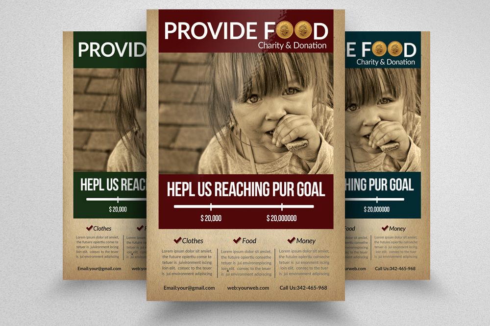 Charity & Fund Donation Flyer Templates example image 1