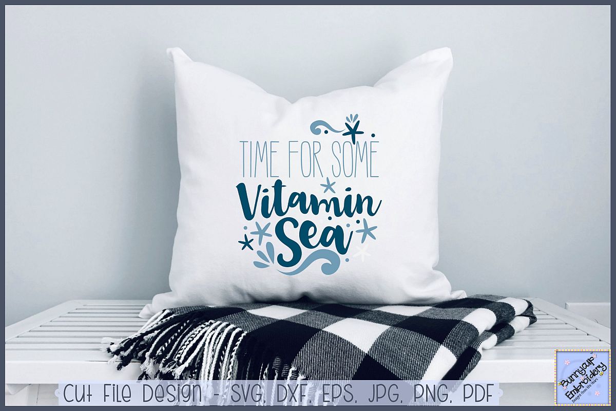 Time For Some Vitamin Sea - SVG, Clipart, Printable example image 1
