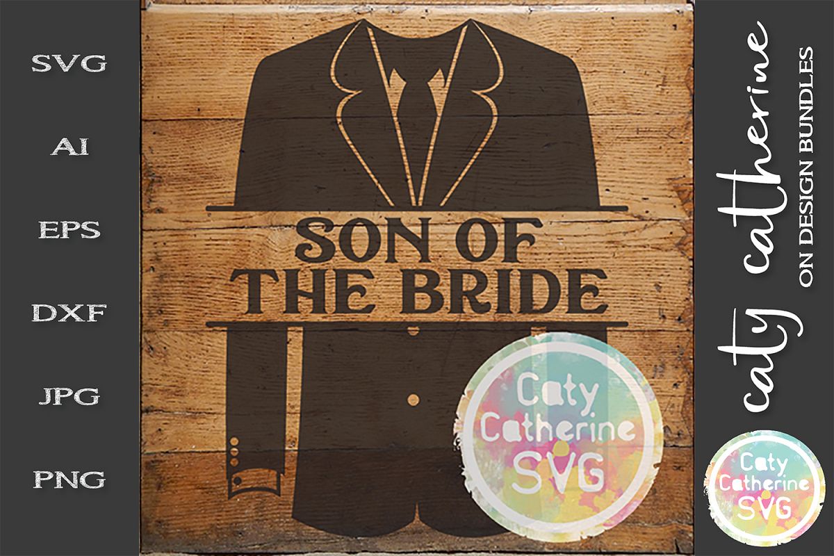 Wedding Party Male Roles Tuxedo Son Of Bride SVG example image 1
