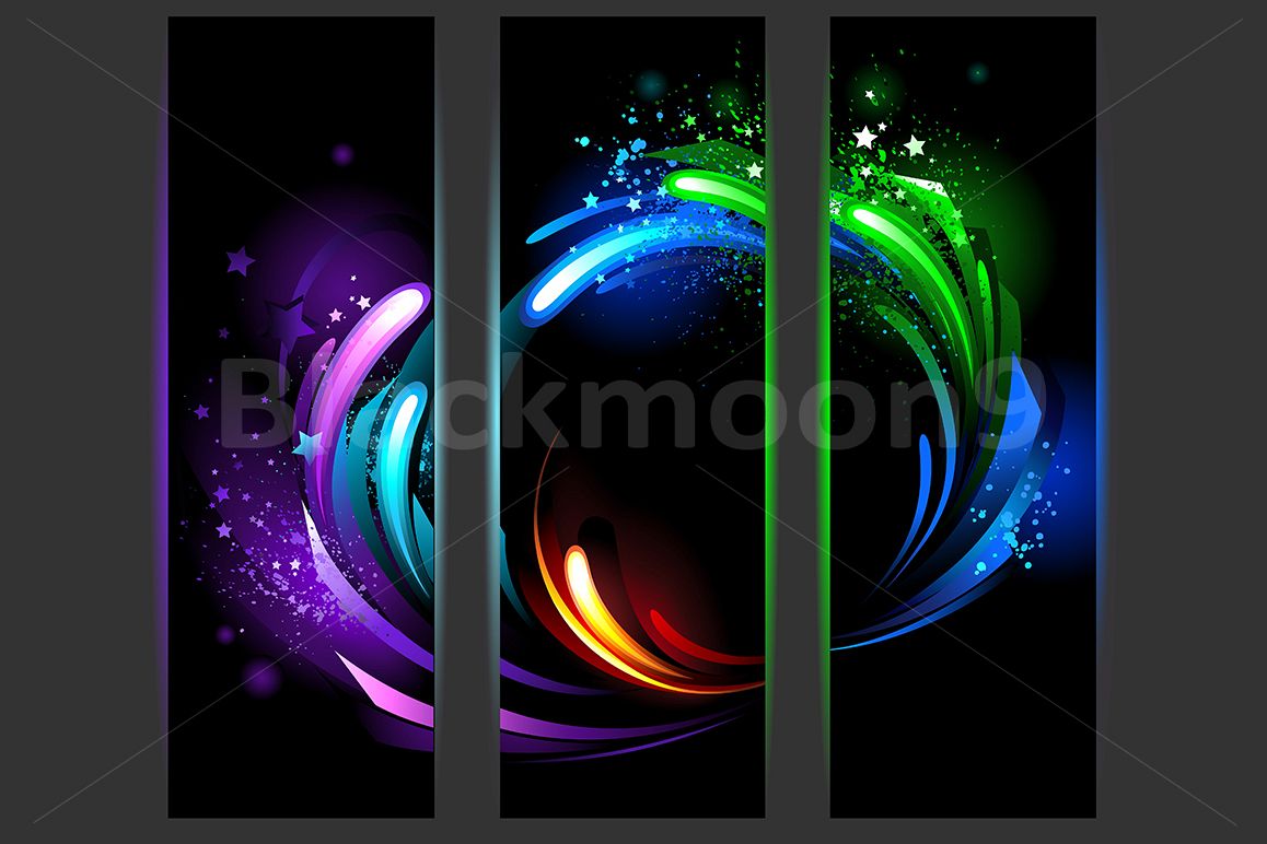 Vertical Banners with Abstract Background example image 1