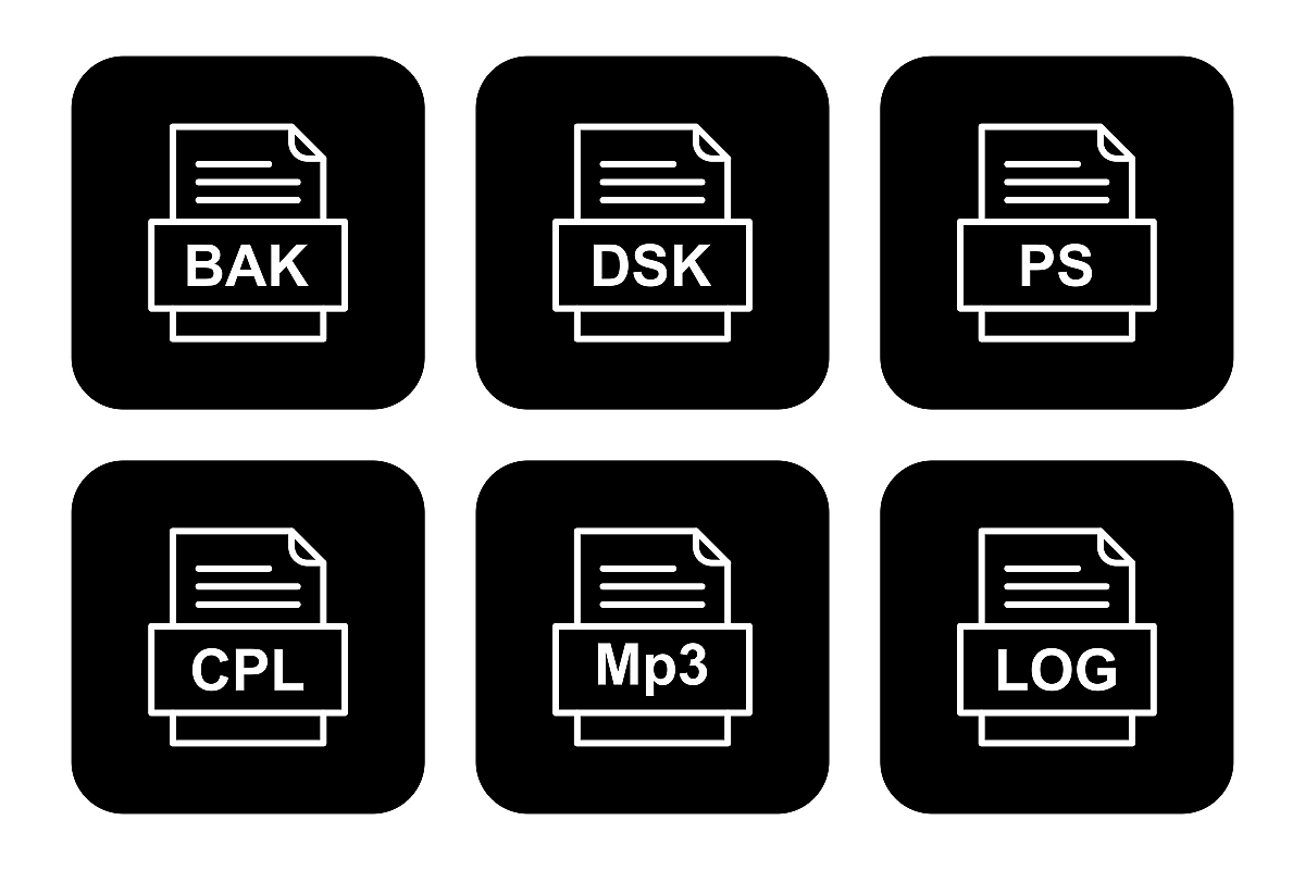 Set Of File Formats Icons example image 1