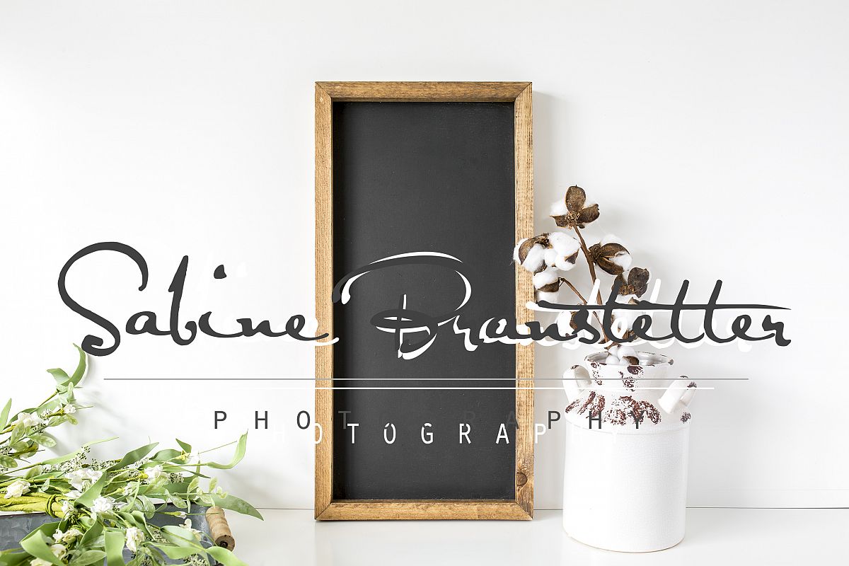 Styled Stock Photography Vertical Chalkboard Sign Mockup example image 1