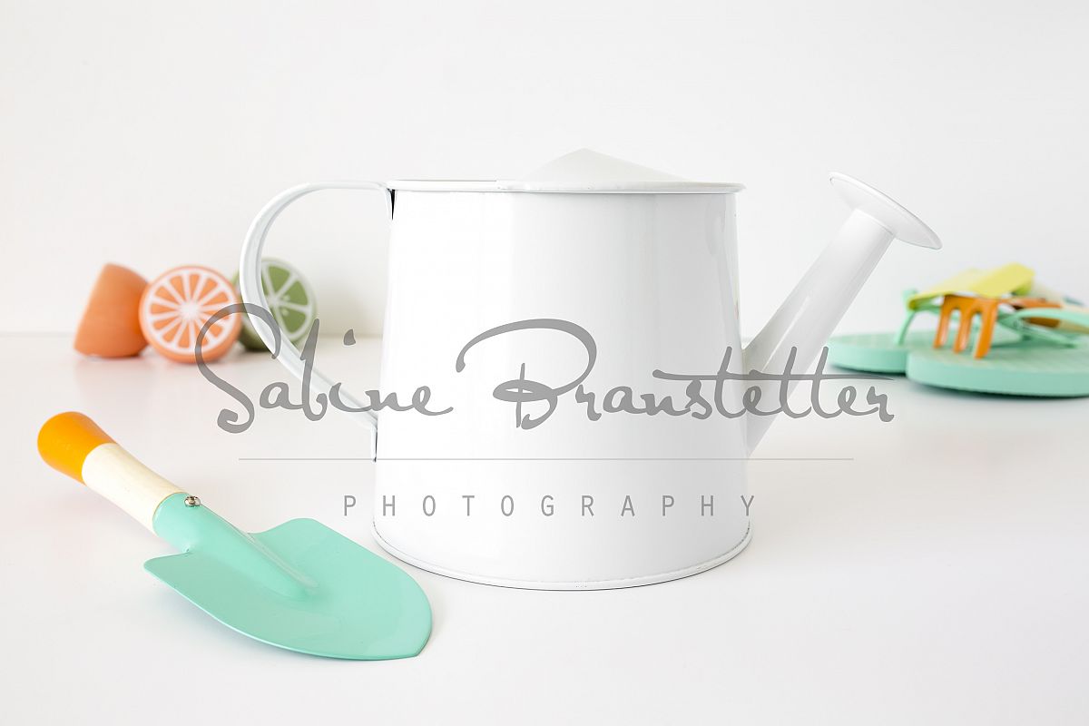 Styled Stock Photography White Watering Can Spring Mockup example image 1