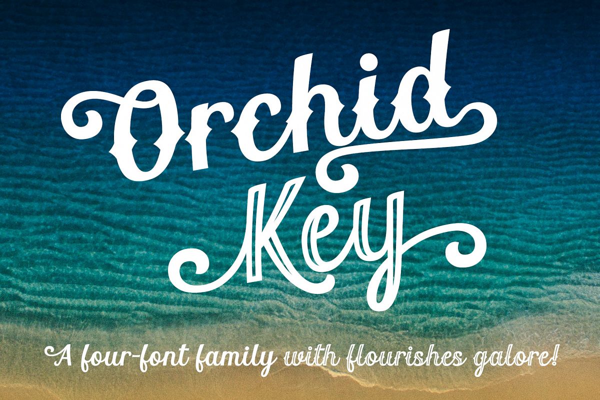 Orchid Key - a four-font family with alternates galore! example image 1