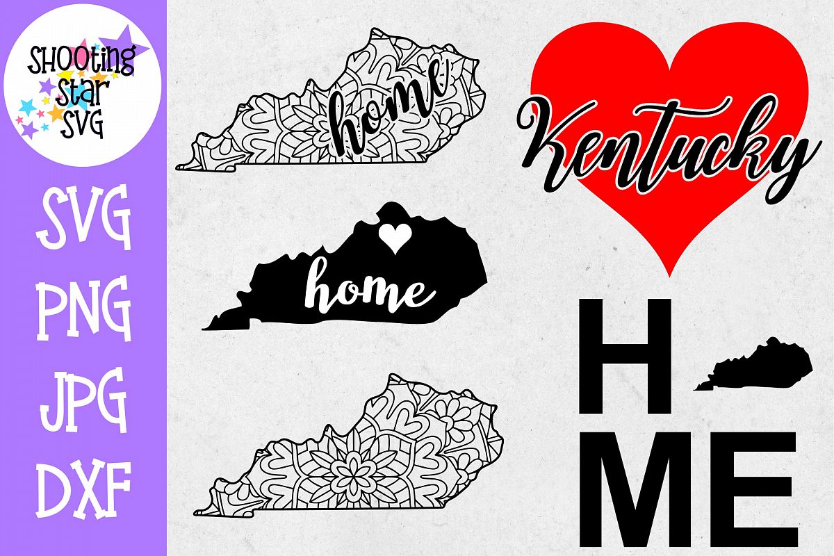 Kentucky US State SVG Decal Bundle - 50 States SVG example image 1
